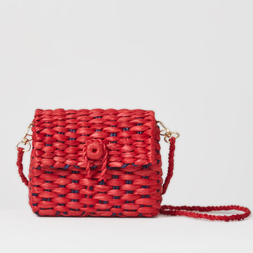 Red and Navy Blue Ipanema Straw