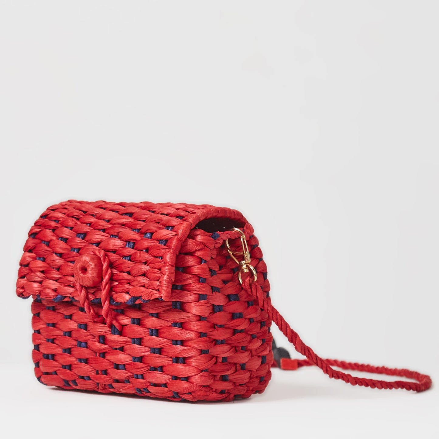 Red and Navy Blue Ipanema Straw