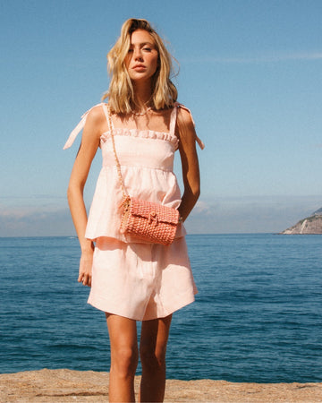 Short Trancoso Linho - Rosa