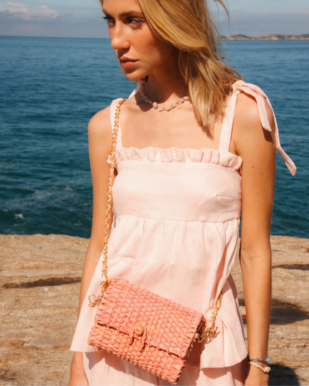 Top Linho Frida - rosa