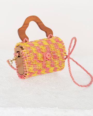 Palha Cléo Rosa e Butter Yellow