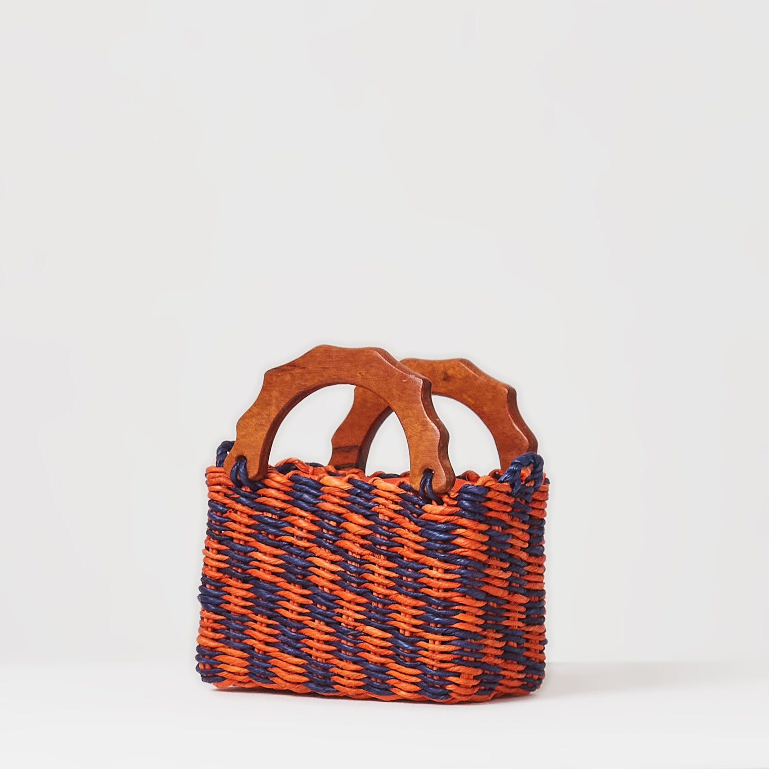 Mini Palha Xadrez Laranja Com Azul