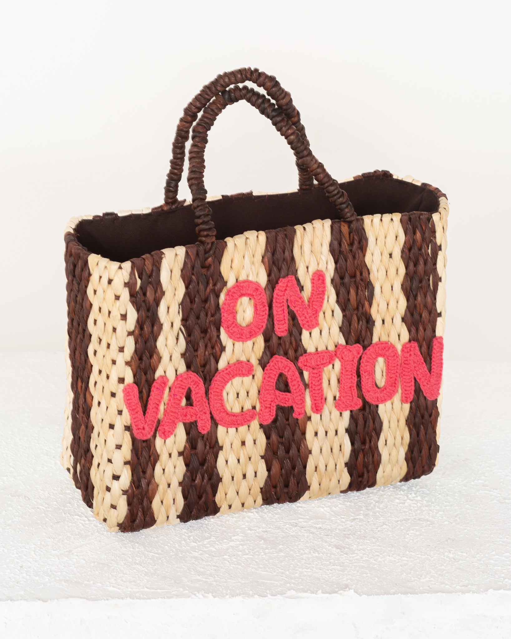 Palha ON VACATION - Rosa e Marrom