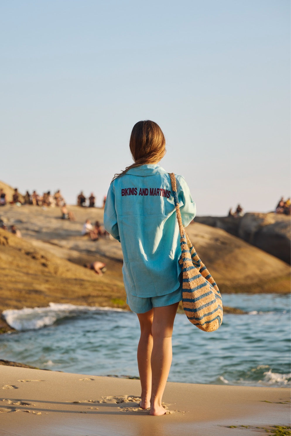 Short Trancoso Linho Azul