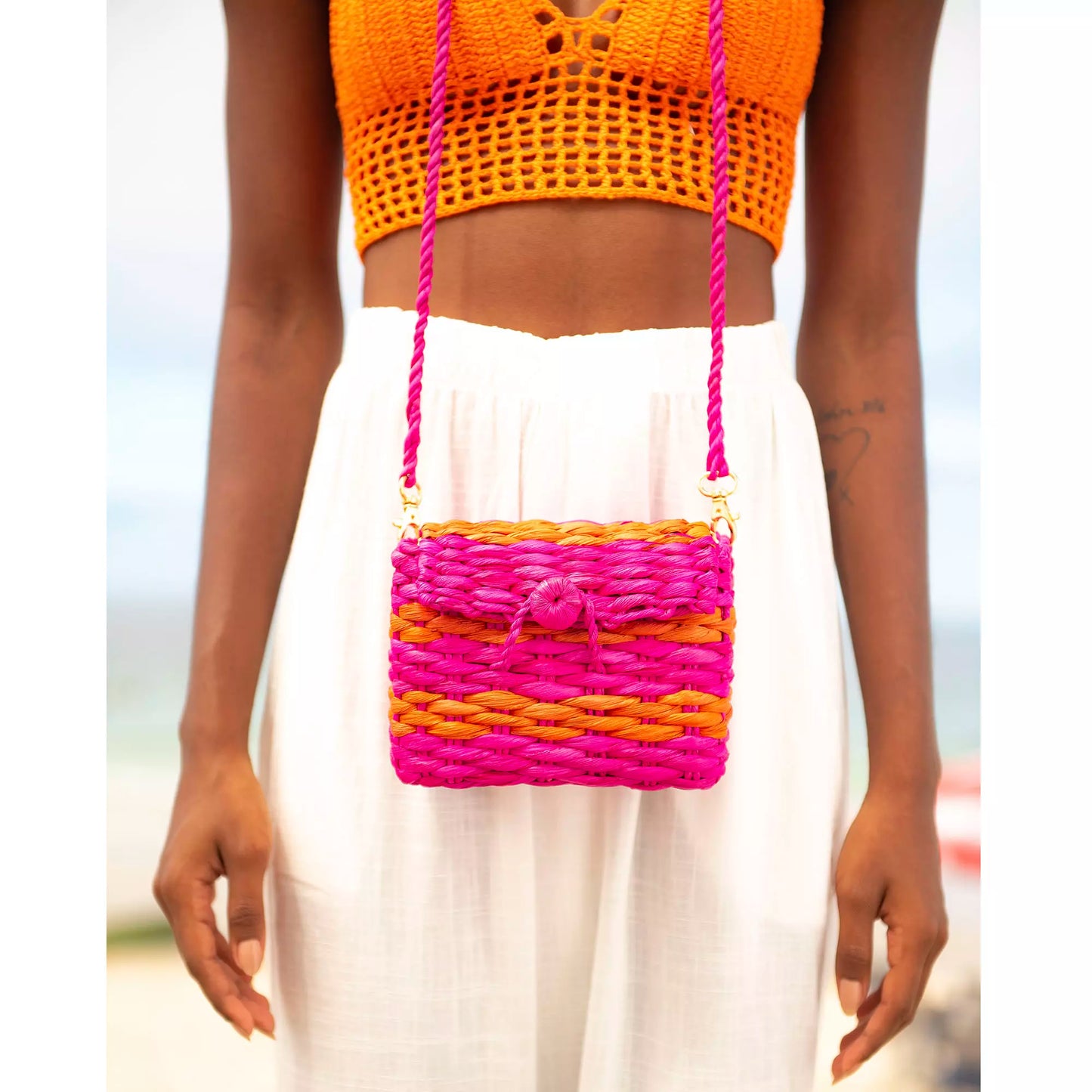 Palha Ipanema Pink Com Laranja