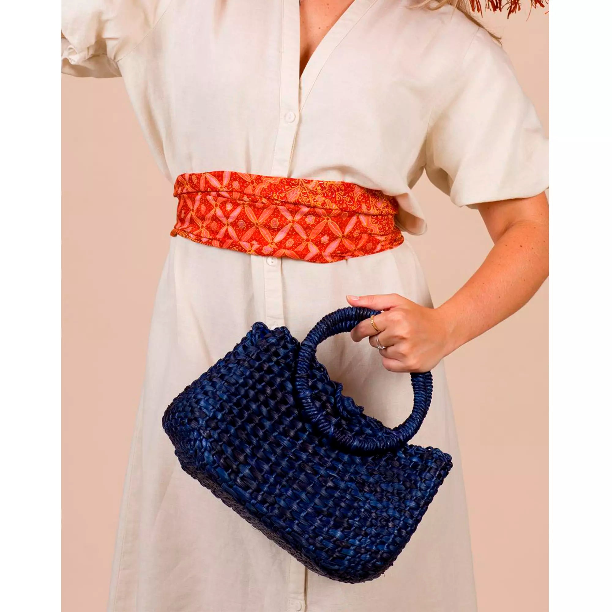 Maceió Straw Navy Blue