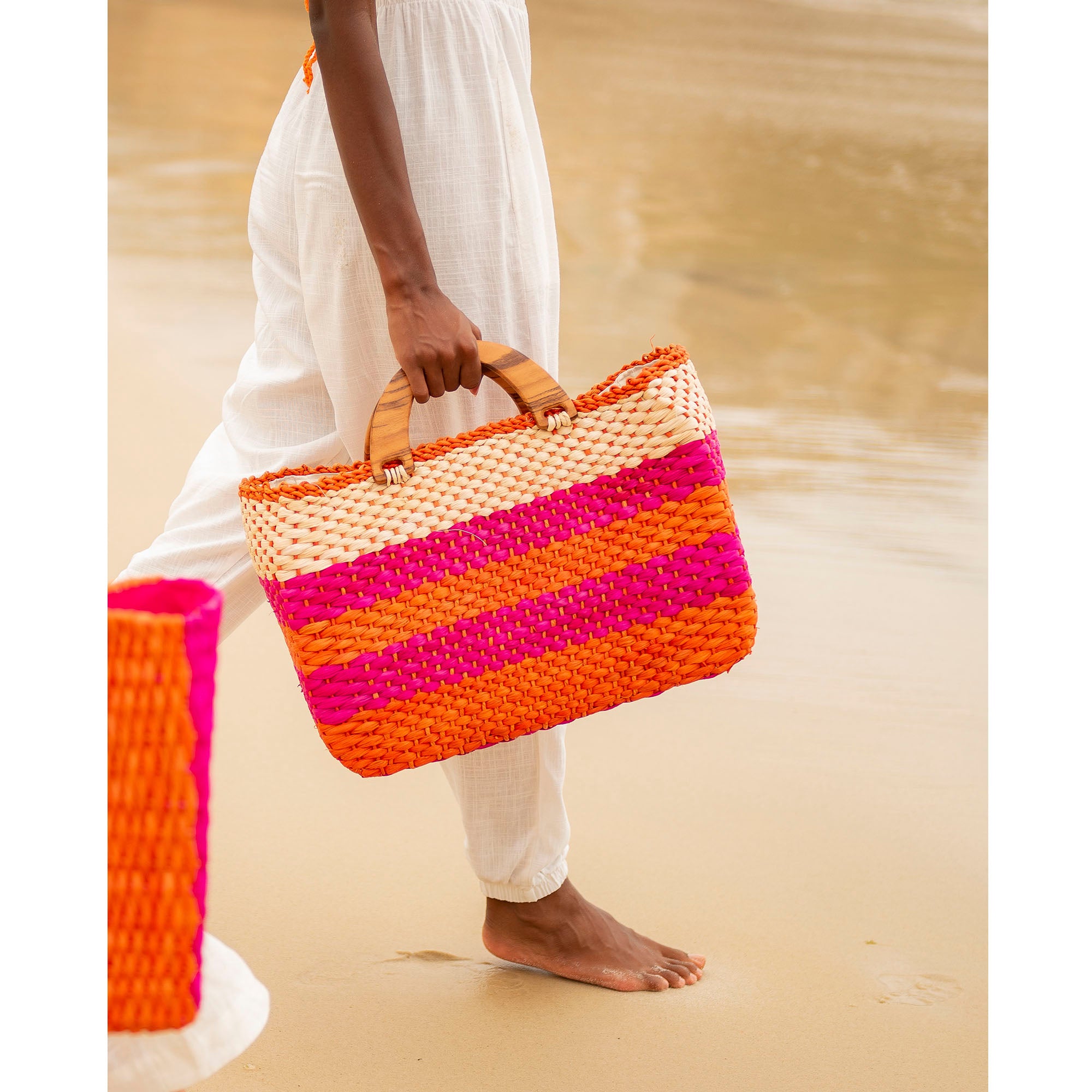 Palha Arcanjos Rosa E Laranja