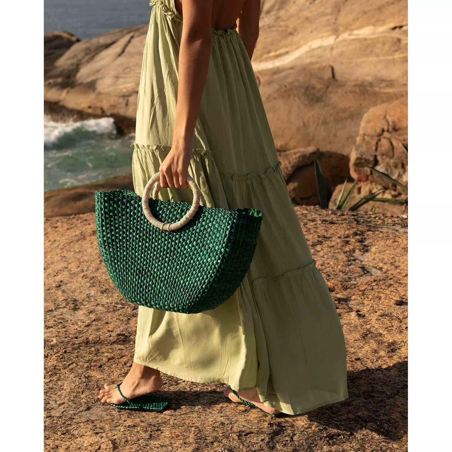Green Summer Straw
